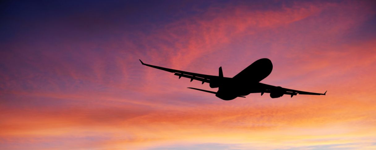 Aeroplane Pink Sky Background