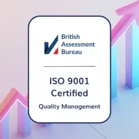 ISO 9001 badge depicting mauve's certification in quality management
