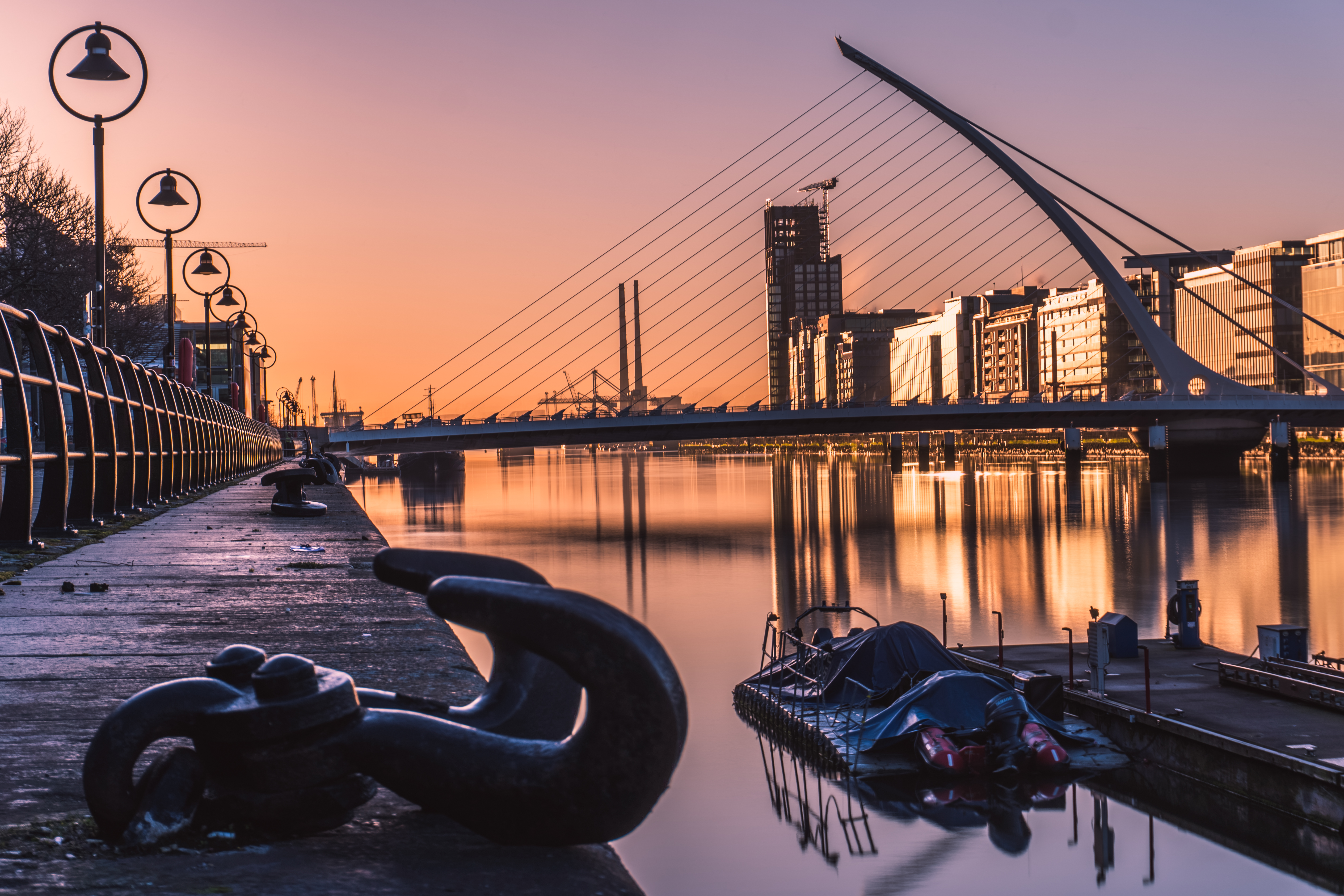 Dublin at sunset