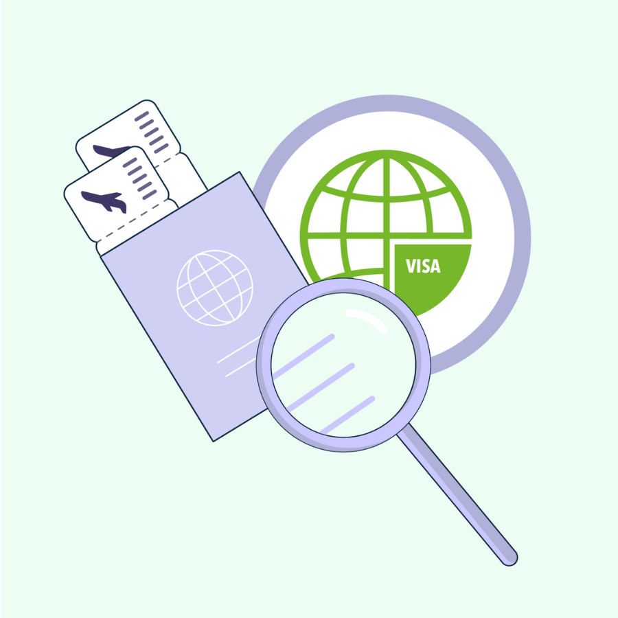 illustration of global & visa immigration services