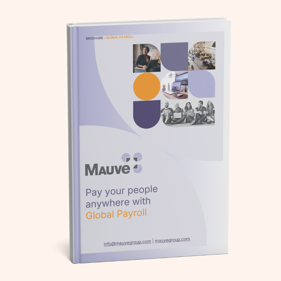 brochure cover reading 'Pay your people anywhere with Global Payroll'