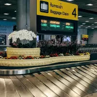 luggage conveyor belt at a thai airport