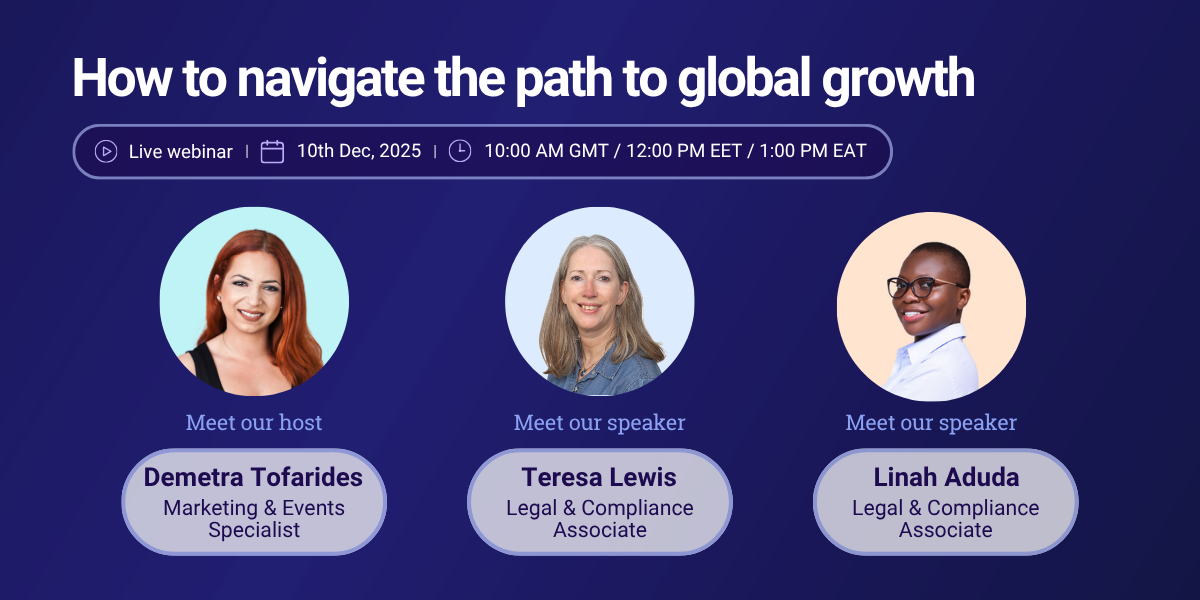 purple background featuring the headshots of Mauve's webinar host and speakers