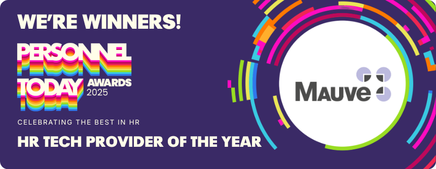 a purple banner featuring the words 'HR Tech Provider of the Year