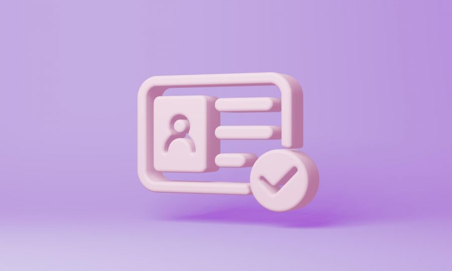 Background Check 3d Concept Purple