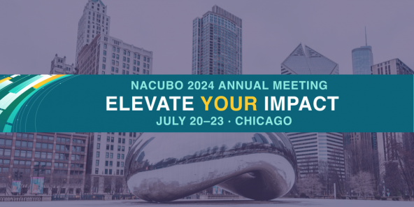 The event poster for Nacubo 2024 Annual Meeting in Chicago