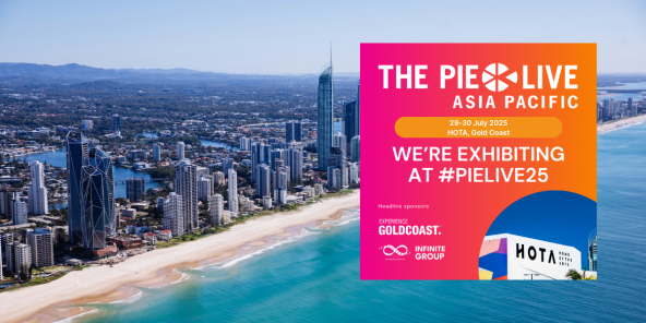 Banner to promote Mauve exhibiting at The PIE Live Asia Pacific