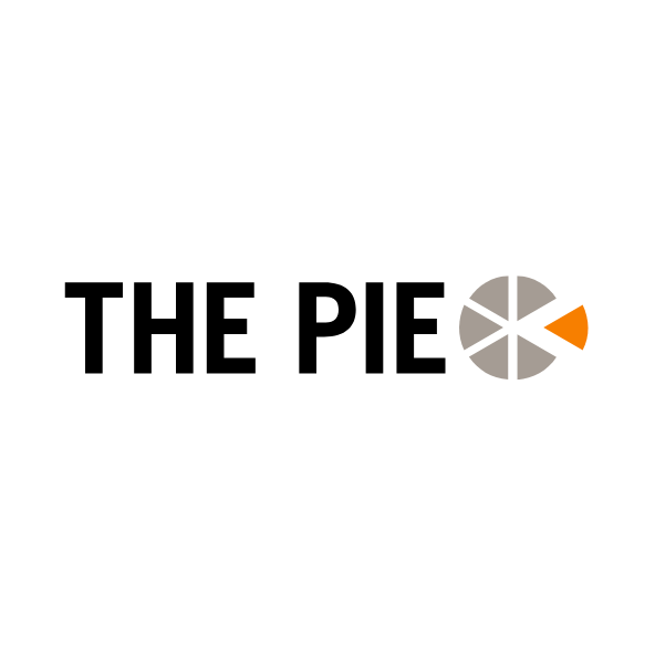 the words 'The Pie' in black bold font, next to a grey-orange pie chart