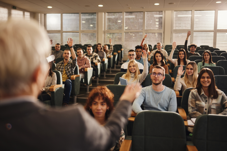 university students in a lecture