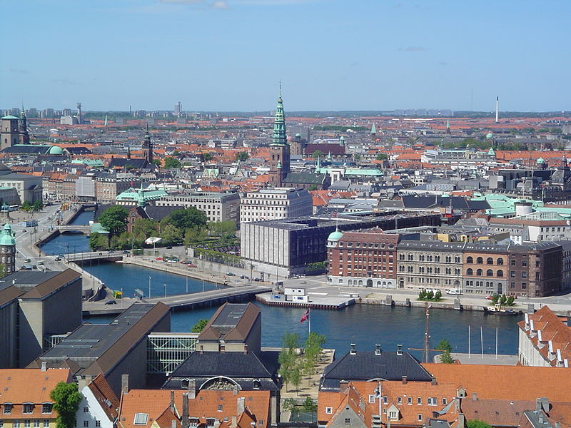 A city by the river in Denmark