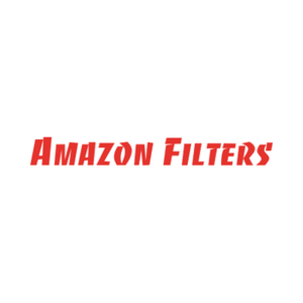 Red “AMAZON FILTERS” text logo on a white background. Red “AMAZON FILTERS” text logo on a white background.