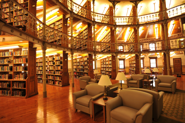 interiors of a university library