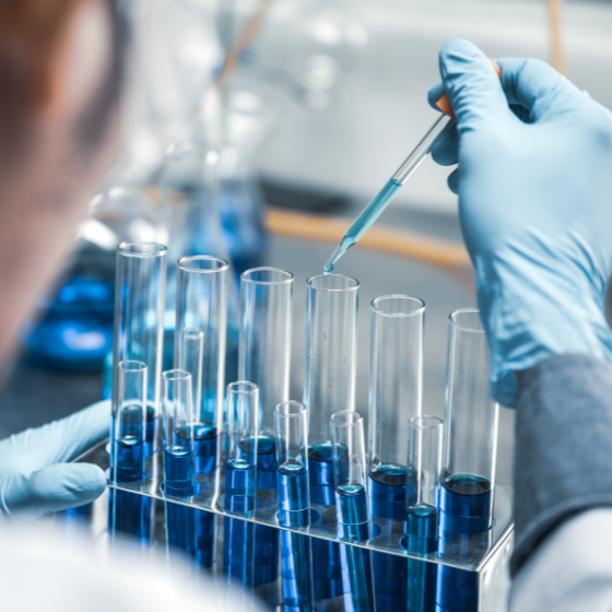 Lab technician conducting scientific research