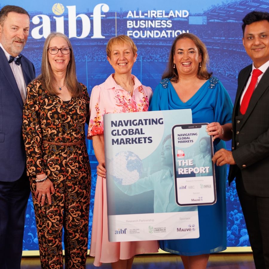 Teresa launching the AIBF x Mauve report