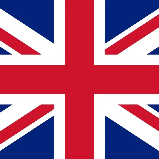 The blue-white-red flag of Great Britain