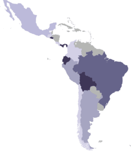 Outline Map of Latin America