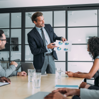 Businessman presenting to the board