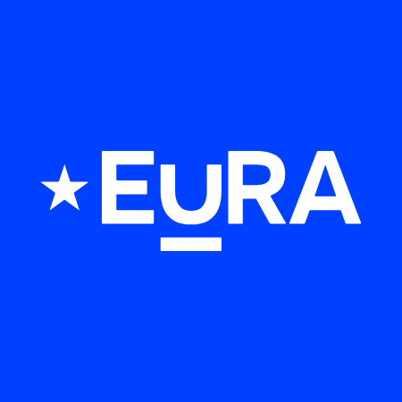 royal blue background with 'EuRA' in white