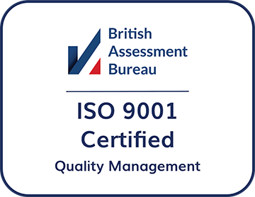 ISO 27001 badge depicting mauve's certification in quality management