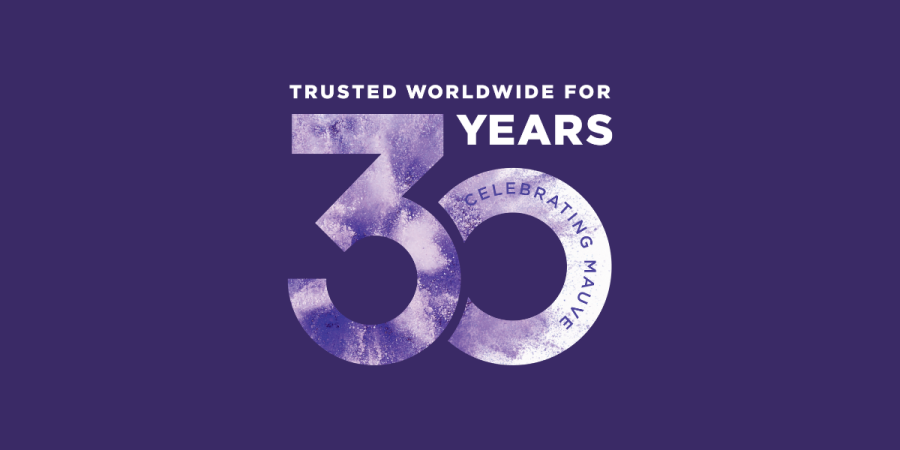 badge reading 'Trusted for 30 years worldwide' over a purple background