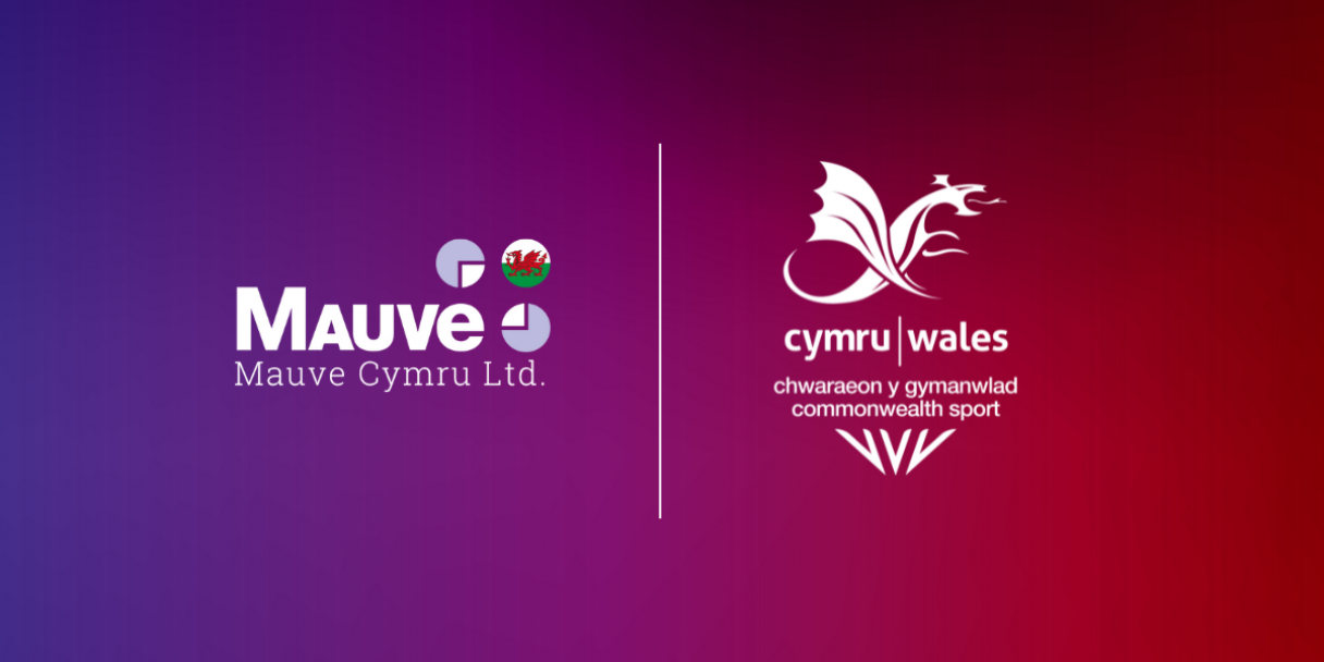 mauve cymru and team wales logos